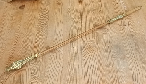Substantial brass fireside - a,
