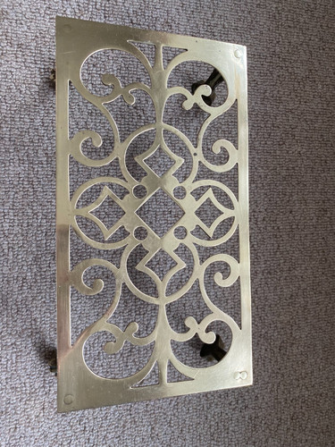 Vintage old brass trivet stand - brass,