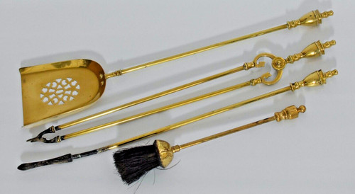 Vintage brass fireside tools - vintage,