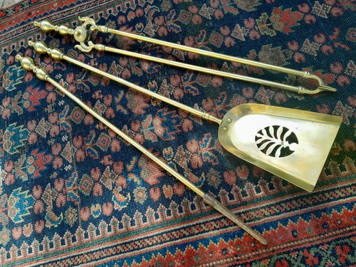 Antique brass companion fire - antique,