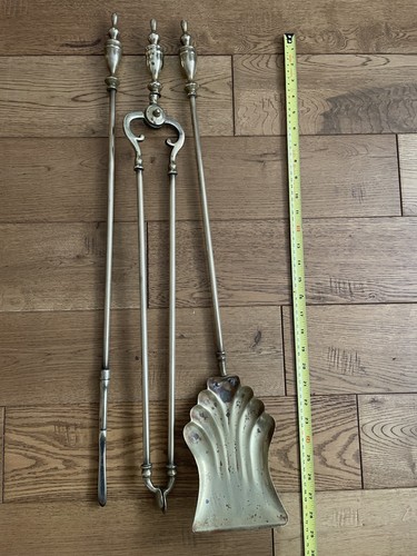 Vintage brass fire companion - fire,