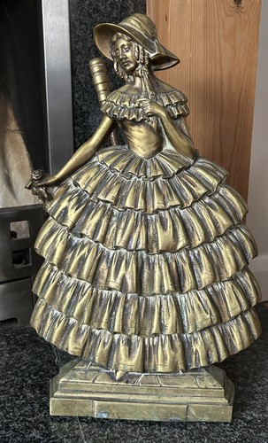 Edwardian brass companion set - edwardian,
