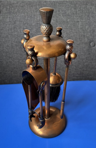 Vintage brass fireplace
