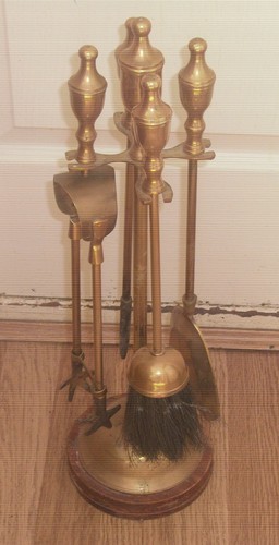 Vintage brass hung - brass, poker
