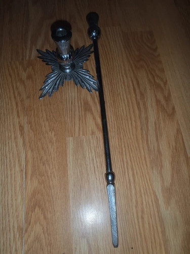 Vintage thistle fire poker - thistle, &