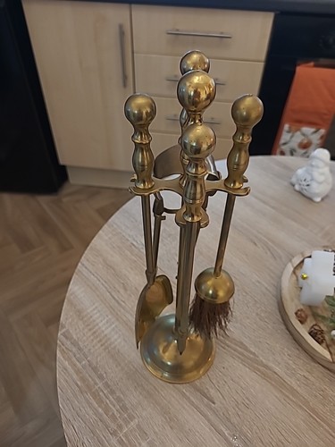 Brass fireside companion set - brass,