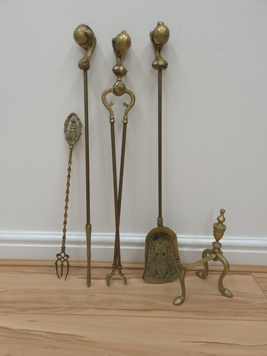 Antique brass fireside - antique,