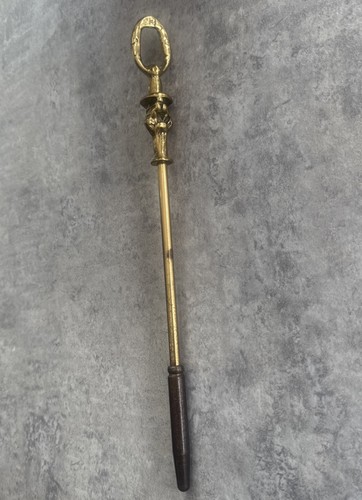 Vintage brass fireplace poker - vintage,