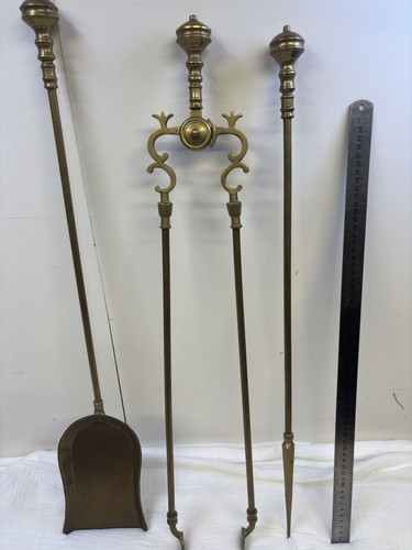 Brass fireplace companion - brass,