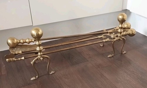 Vintage brass fireside - brass,