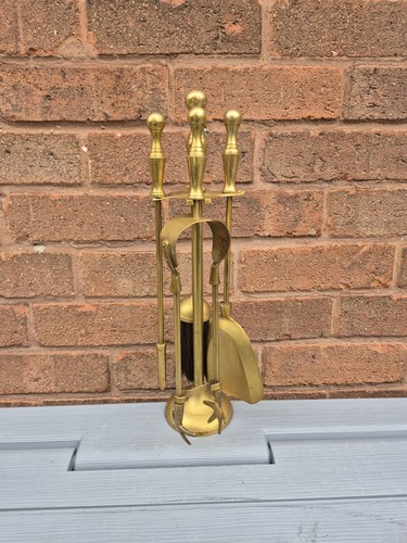 Vintage brass fire - brass, companion