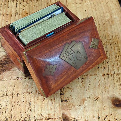 Poker wooden playing - wooden, card