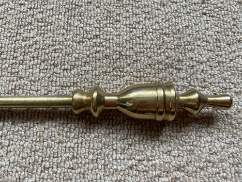 Old brass fire poker - , cm)