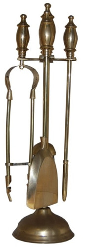 Brass fireplace companion - fireplace, set