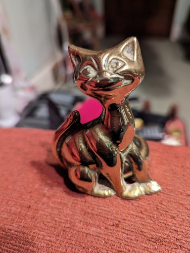 Vintage cat brass - vintage,