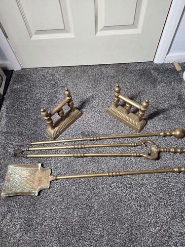Vintage brass pair iron - vintage,