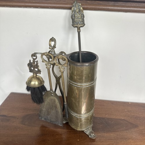 Vintage brass ship fireplace - vintage, 4