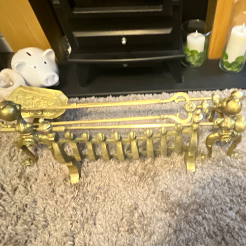 Victorian brass dragon claw